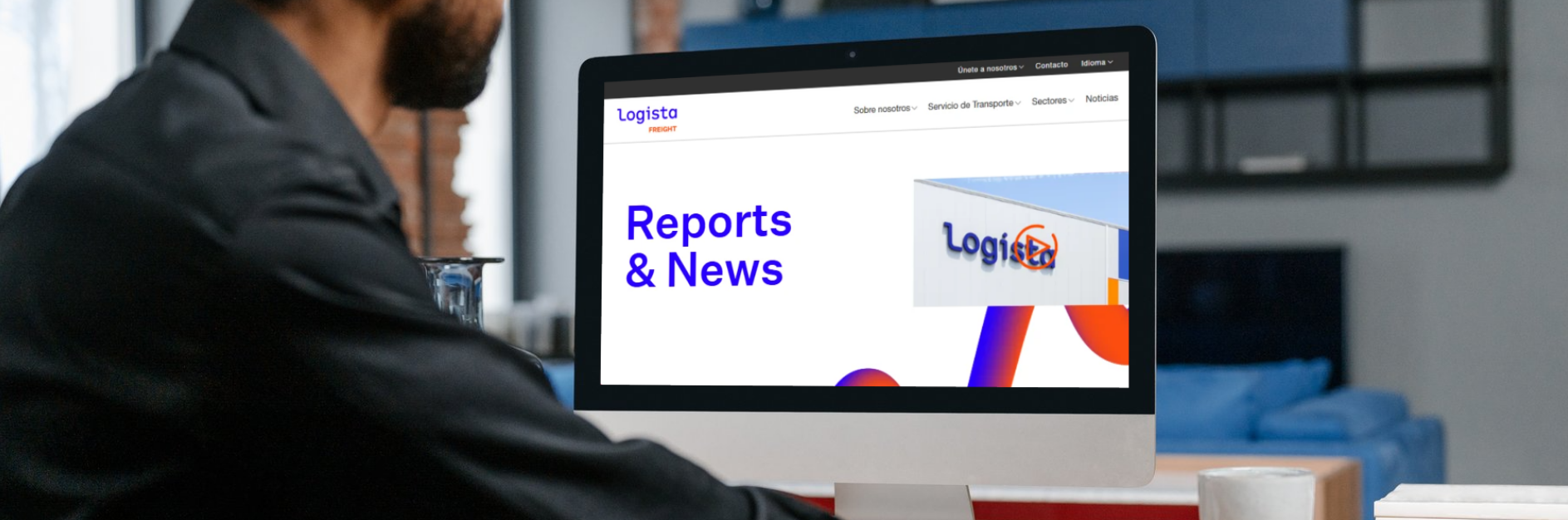 Screen image header Reports & News Logista Freight
