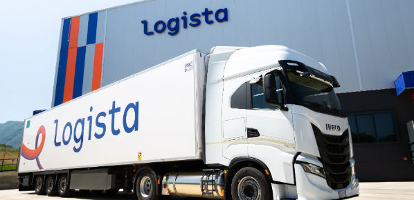 Logista Freight trucks at loading docks